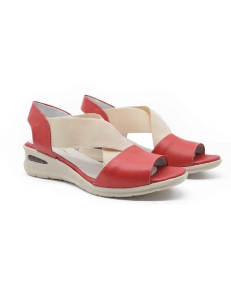 sandalias mujer bonnie cuero rojo