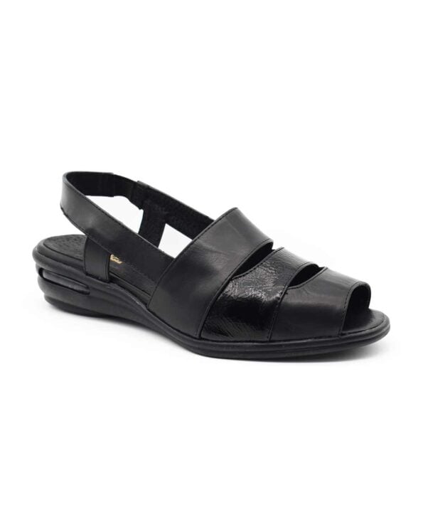 sandalias mujer rough cuero negras