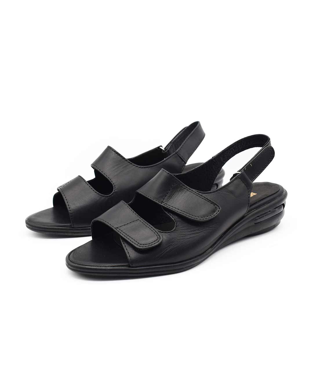 sandalias mujer sofia cuero negras