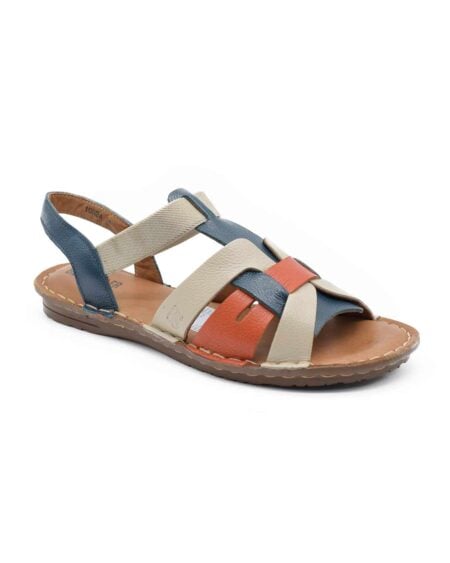 sandalias cuero confort mujer aleya azul