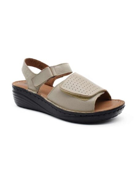 sandalias cuero mujer confort elianis beige