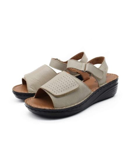 sandalias cuero mujer confort elianis beige