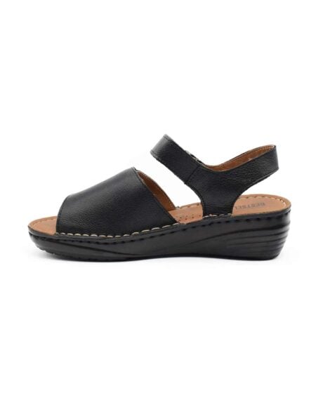 sandalias cuero mujer confort elianis negras
