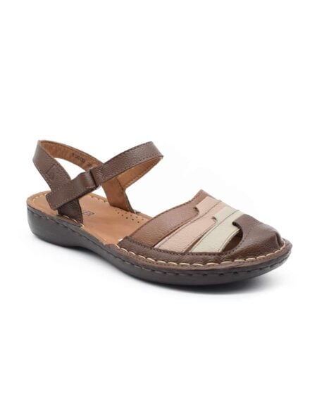 sandalias cuero mujer confort vené marrones
