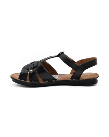 sandalias cuero confort mujer bromi negras