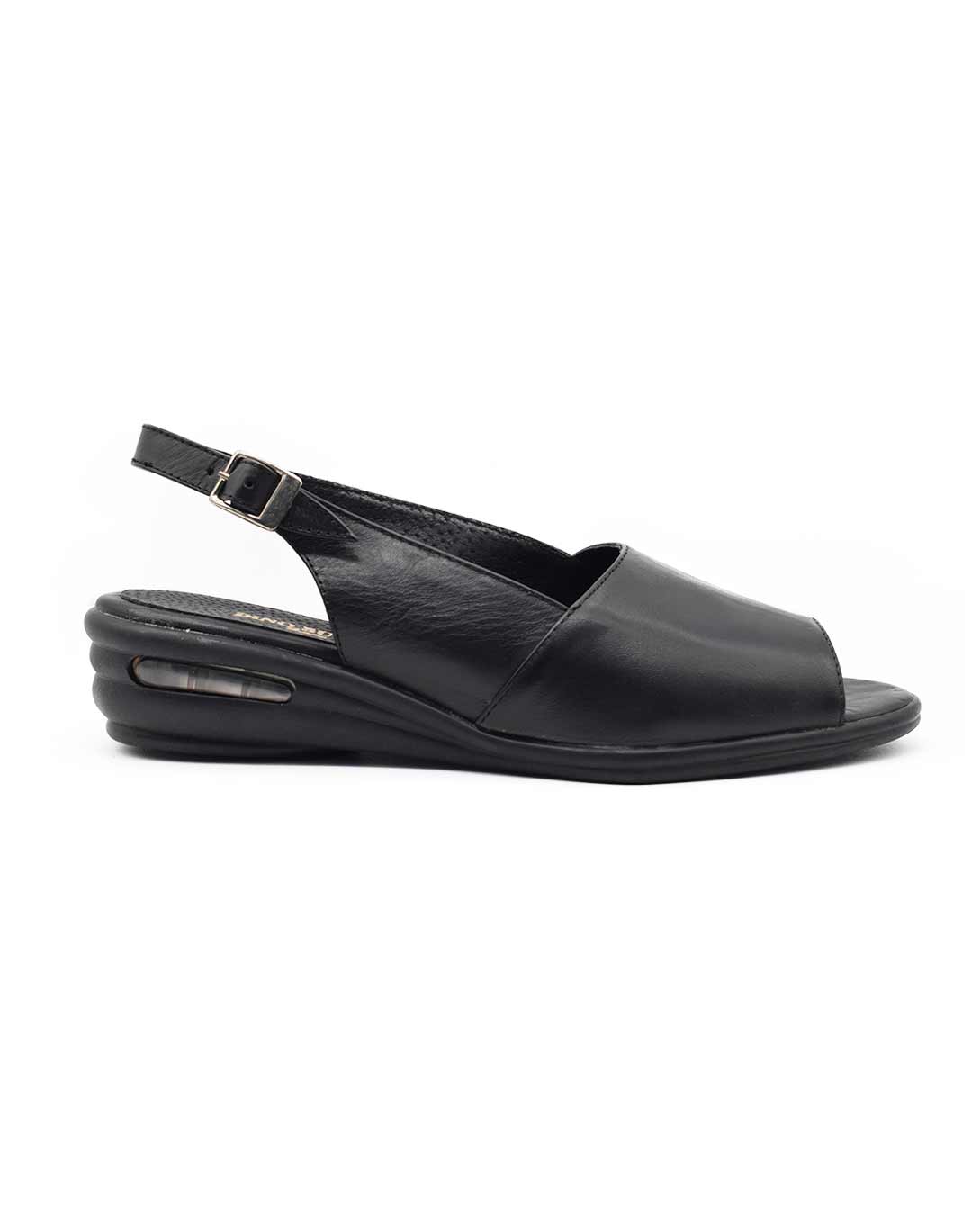sandalias confort mujer lina cuero negras