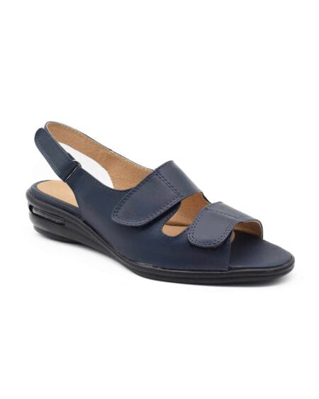 sandalias mujer sofia cuero azul