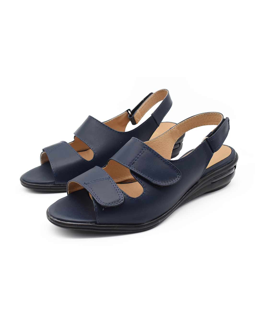 sandalias mujer sofia cuero azul