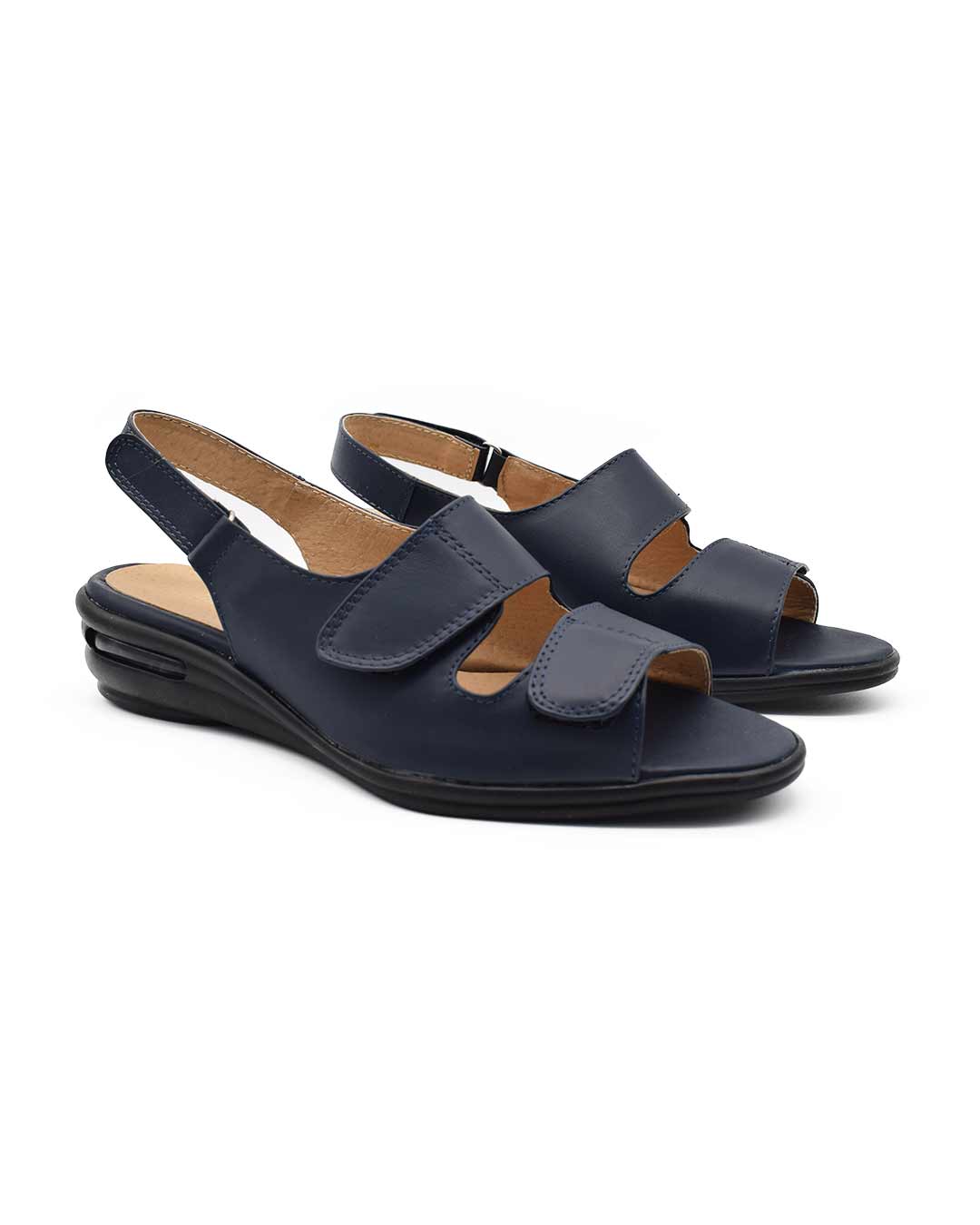 sandalias mujer sofia cuero azul