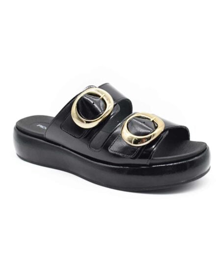 zuecos mujer confort airam piccadilly negro charol