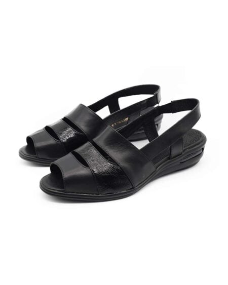 sandalias mujer rough cuero negras