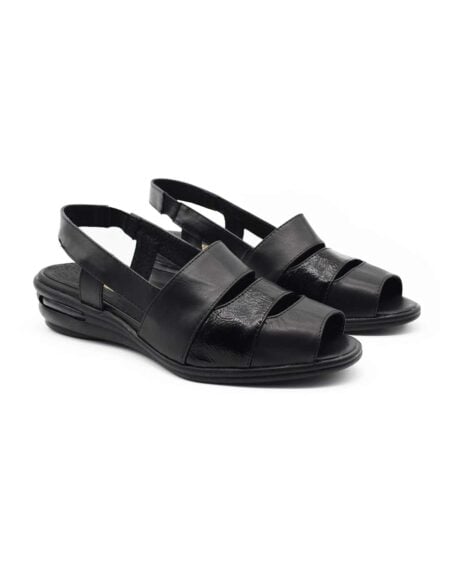 sandalias mujer rough cuero negras