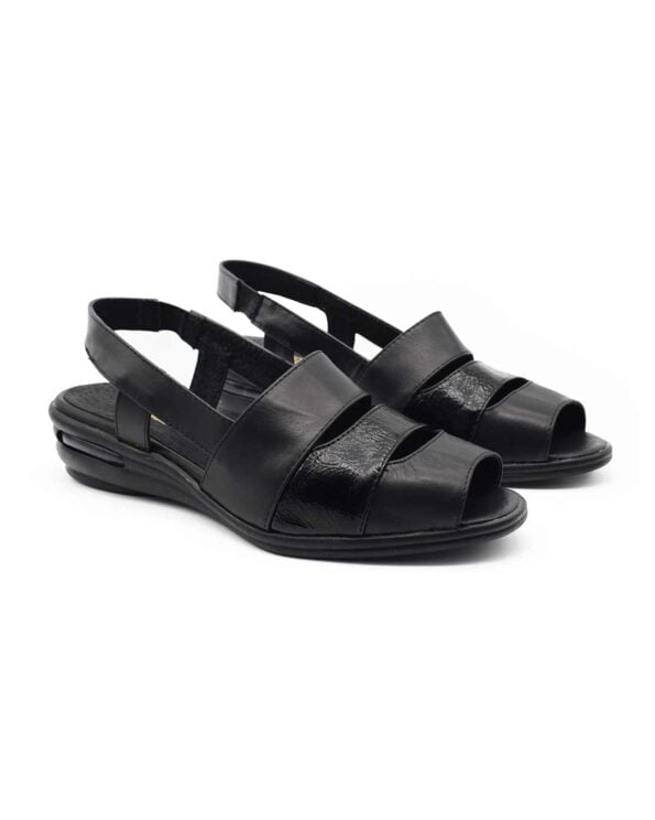 sandalias mujer rough cuero negras