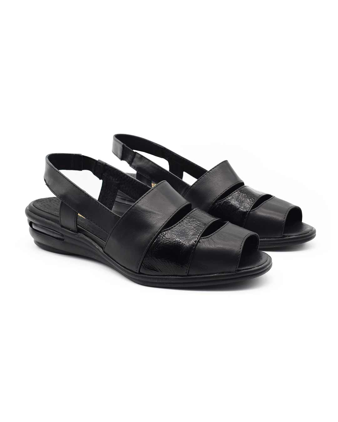 sandalias mujer rough cuero negras